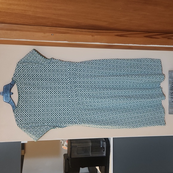 BODEN Jenny Retro MCM Geometric Print Dress in Green and white: US 12R - Picture 7 of 9